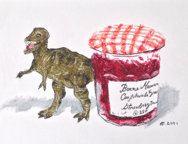 Toy Dinosaur and Jam